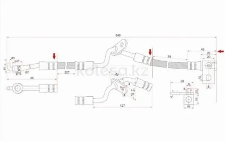 Шланг тормозной передний Правыйfor6 100 тг. в Павлодар