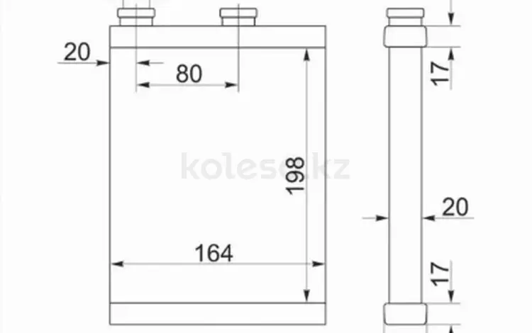 Радиатор печки, радиатор отопителя салона за 10 250 тг. в Караганда