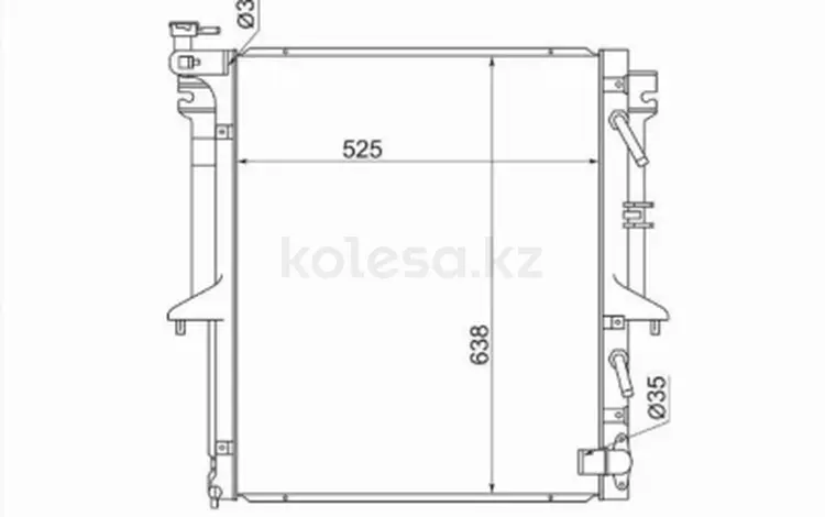 Радиатор охлаждения двигателя за 34 300 тг. в Талдыкорган