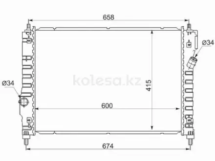 Радиатор двигателя за 22 550 тг. в Шымкент