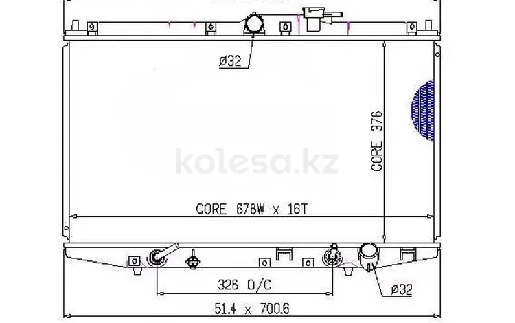 Радиатор охлаждения Honda Accord/Хонда Аккорд CD# LH2148 — V 1, 8-2, 3 за 53 000 тг. в Усть-Каменогорск