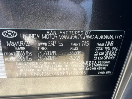 Hyundai Santa Fe 2022 года за 12 800 000 тг. в Астана – фото 9