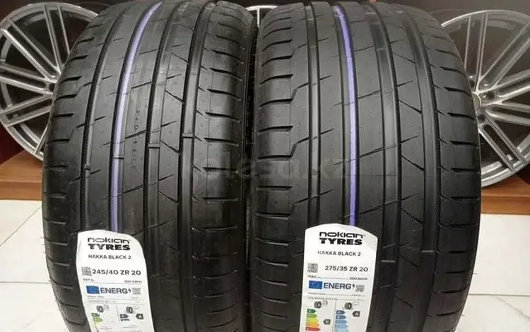 Летние Разно размерные шины Nokian Tyres Hakka Black 2 245/40 R20 и 275/35 за 400 000 тг. в Актобе