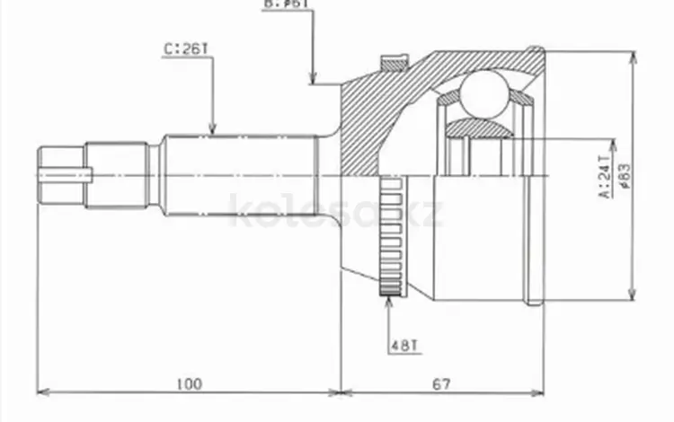 Шрус, граната наружный за 26 200 тг. в Караганда