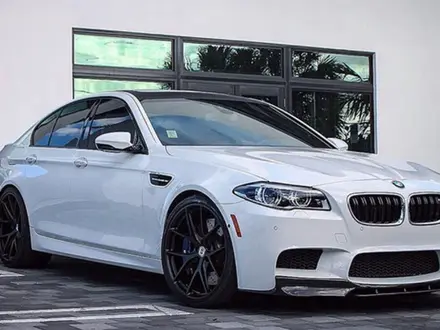 Передний сплиттер (губа) BMW M5 F10 черный матовый за 50 000 тг. в Астана – фото 2