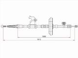 Трос ручного тормоза Правый (дисковые тормоза) за 5 050 тг. в Павлодар