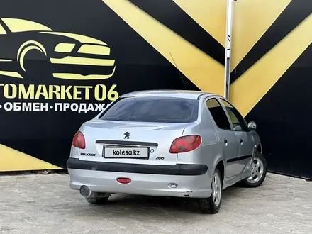 Peugeot 206 2007 года за 1 300 000 тг. в Атырау – фото 5