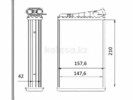 Радиатор отопителя салона за 6 800 тг. в Астана