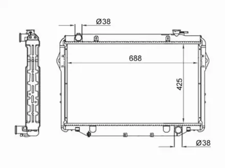 Радиатор охлаждения двигателя за 59 200 тг. в Талдыкорган