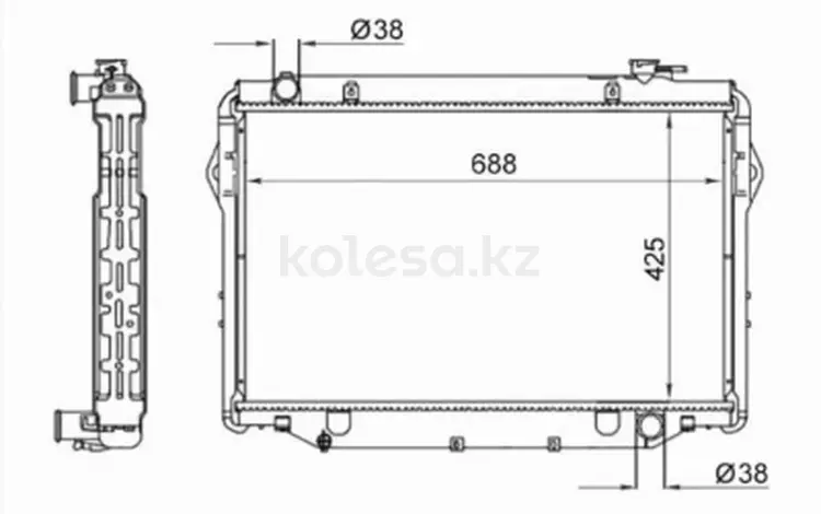 Радиатор охлаждения двигателя за 59 200 тг. в Талдыкорган