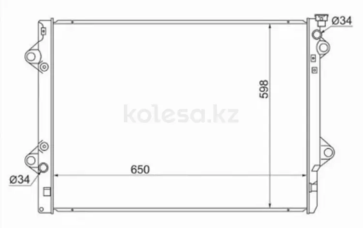 Радиатор охлаждения двигателя за 6 205 тг. в Караганда