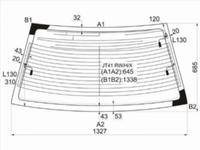 Стекло заднее с обогревом MITSUBISHI LANCER/CEDIA 4D SED 00-07 за 23 250 тг. в Астана