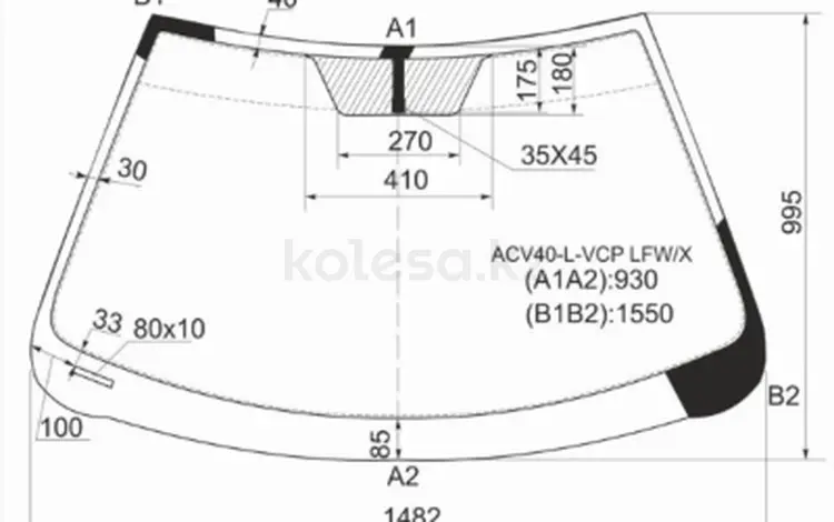 Стекло лобовое TOYOTA CAMRY 06-11for23 350 тг. в Астана