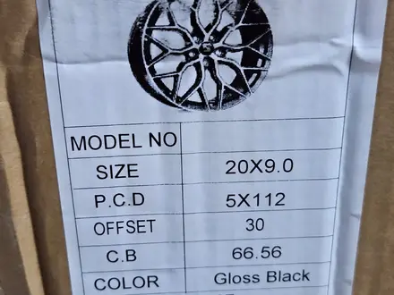 Литые диски Vossen HF2 R20 5 112 9J/10J et 30/40 cv 66.6 Gloss Black за 500 000 тг. в Шымкент – фото 2