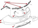 Крепление заднего переднего бампера, Саласка, Салазка, Кронштейн бампера за 6 500 тг. в Алматы