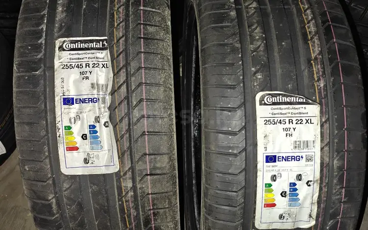 Continental sport contact 5P ContiSeal 255/45 R22 2шт за 190 000 тг. в Алматы