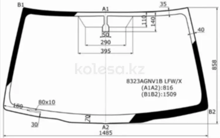 Стекло лобовое TOYOTA RAV4 #A2# 3/5D 00-06 за 22 250 тг. в Астана