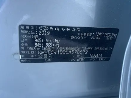 Hyundai Sonata 2019 года за 8 500 000 тг. в Астана – фото 6