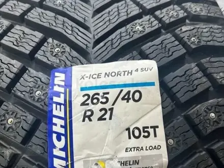 Michelin X-Ice North 4 SUV 265/40 R21 и 295/35 R21 107T за 400 000 тг. в Астана – фото 2