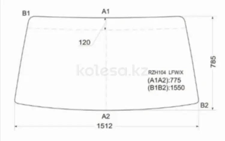 Стекло лобовое в резинку за 29 900 тг. в Астана