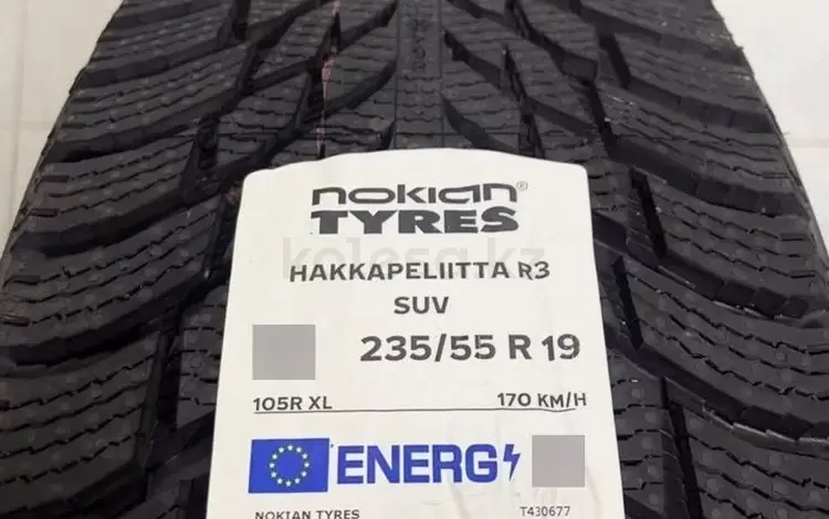 Nokian Hakkapeliitta R3 SUV 235/55 R19 Имеется дискиfor140 000 тг. в Алматы