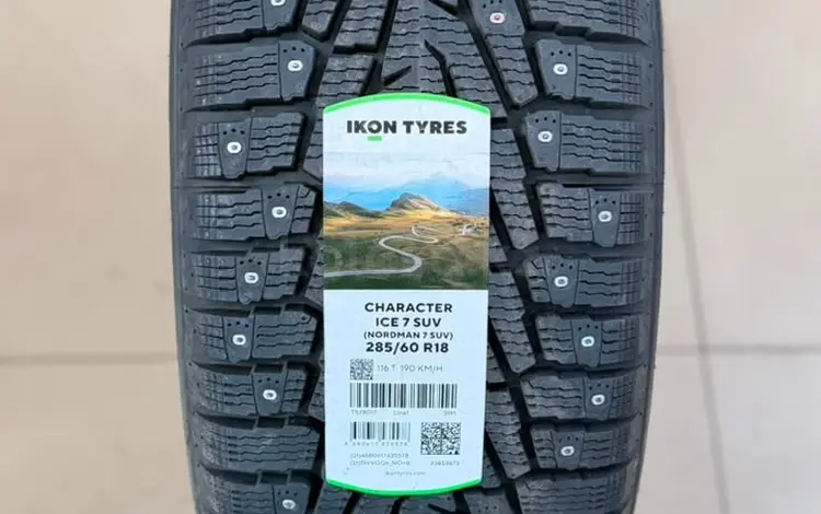 285/60 R18 Ikon Tyres (Nokian) Character Ice 7 шипованные за 75 000 тг. в Астана
