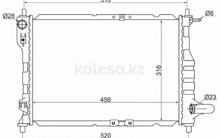 Радиатор Двигателя за 11 250 тг. в Шымкент