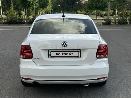 Volkswagen Polo 2017 года за 6 100 000 тг. в Шымкент – фото 7