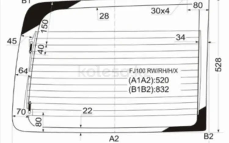 Стекло заднее (распашной двери) правое с обогревом TOYOTA LAND CRUISER (GX)үшін18 900 тг. в Астана