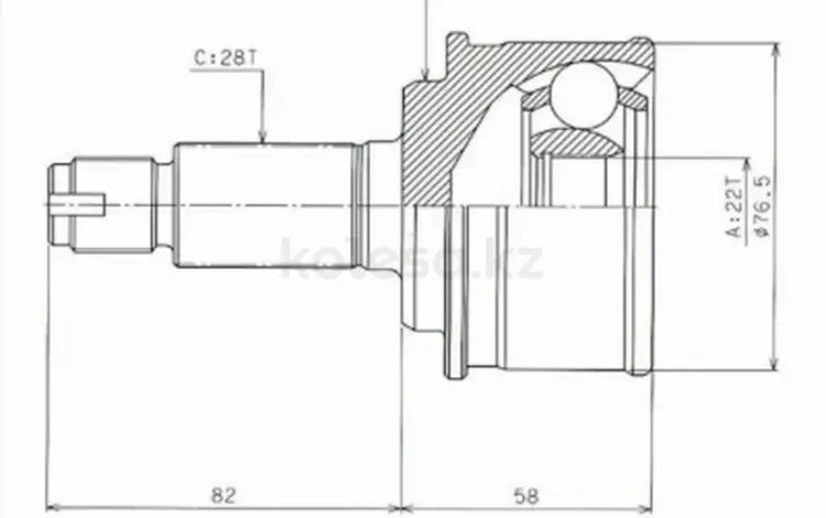 Шрус наружный, граната наружная за 30 750 тг. в Караганда