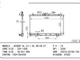 Радиатор основной на хюндай акцент Hyundai accent за 27 000 тг. в Алматы