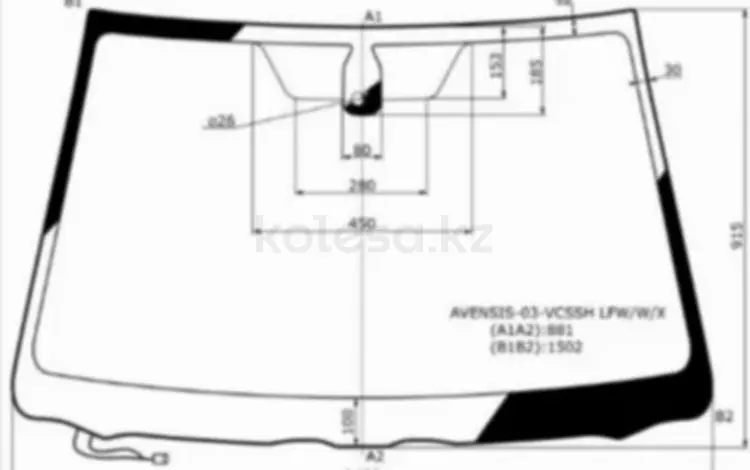 Стекло лобовое с обогревом щеток + дд +д/света TOYOTA AVENSIS II 4/5D 03-09 за 25 550 тг. в Астана