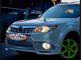 Губа Custom на передний бампер Subaru Forester SH за 55 000 тг. в Алматы – фото 2
