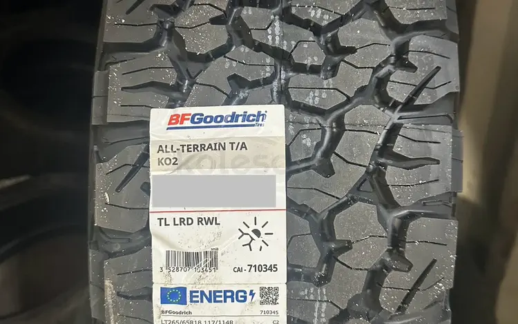 37: 12, 5 R17. BF GOODRICH KO2 за 280 000 тг. в Алматы