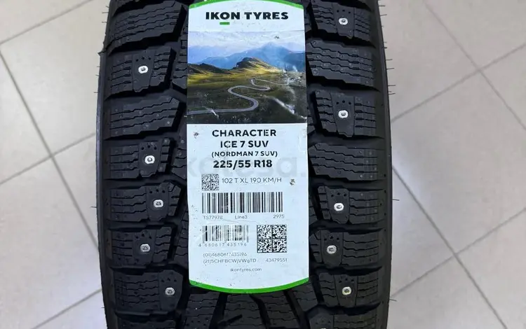 225 55 R18 зимние шины Ikon Character 2026г ice 7 бывший Nokian Nordman 7 за 60 000 тг. в Астана