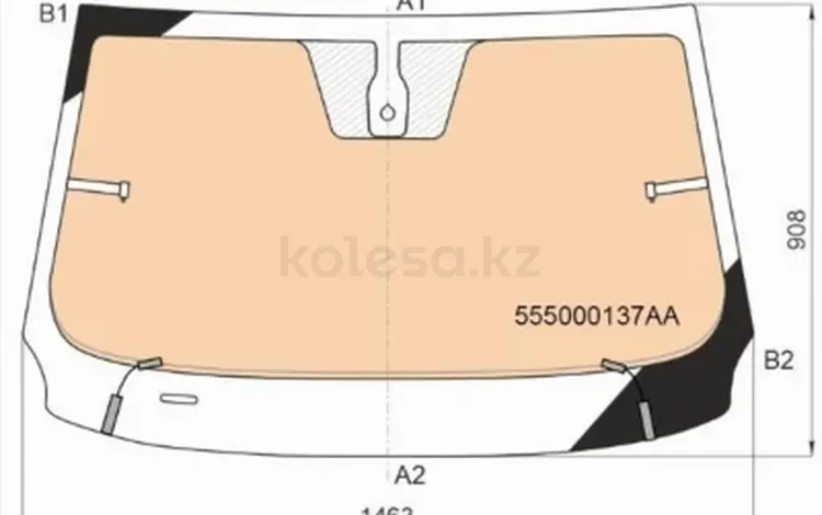 Стекло лобовое (Обогрев полный/ Датчик дождя/ Молдинг)for80 850 тг. в Астана