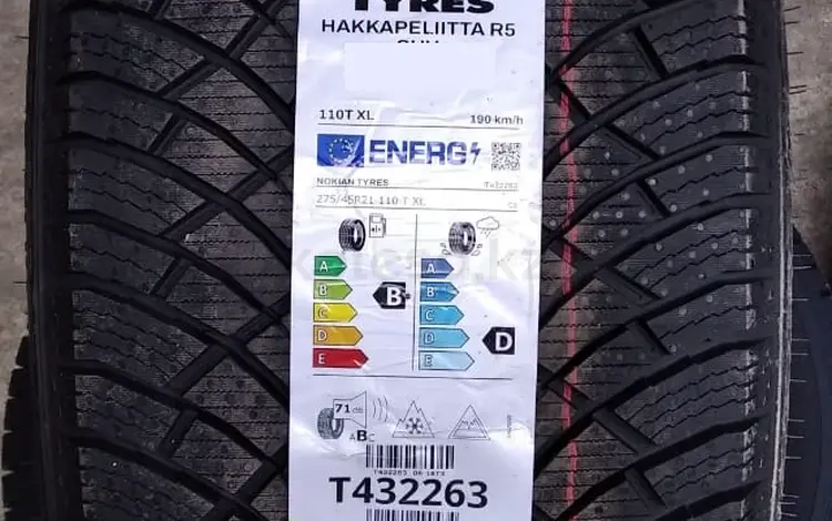 Шины Nokian Tyres 275/60/R20 Hakkapeliitta R5 (Finland) за 212 000 тг. в Алматы