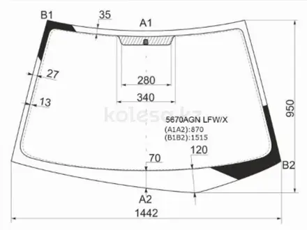 Стекло лобовое MITSUBISHI LANCER 4/5D 00-07 за 22 650 тг. в Астана