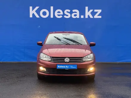 Volkswagen Polo 2016 года за 6 600 000 тг. в Алматы – фото 2