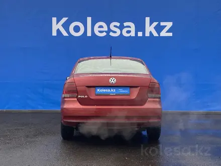 Volkswagen Polo 2016 года за 6 600 000 тг. в Алматы – фото 4