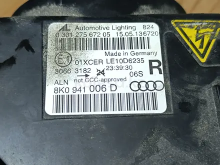 Фары 2шт Xenon Audi A4 B8 Рестайлинг 11-15г Оригинал Б/У Ауди А4 Б8 A4B8 за 180 000 тг. в Караганда – фото 9