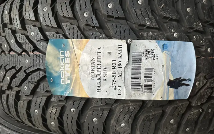 275/50 R21 NOKIAN HAKKAPELIITTA 9 SUV XL за 129 000 тг. в Алматы