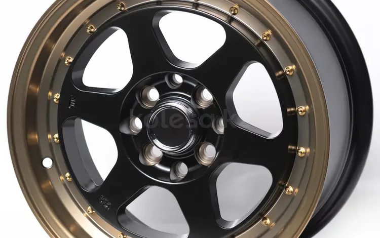 Work Alloy R15X7.0J 4x100/4x114.3 ET30 DIA 73, 1 Matt Black + Bronze Lip за 240 000 тг. в Алматы