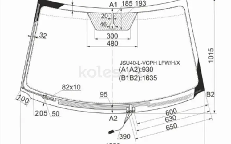 Стекло лобовое с обогревом щеток TOYOTA HIGHLANDER/KLUGER 07-13 за 32 250 тг. в Астана