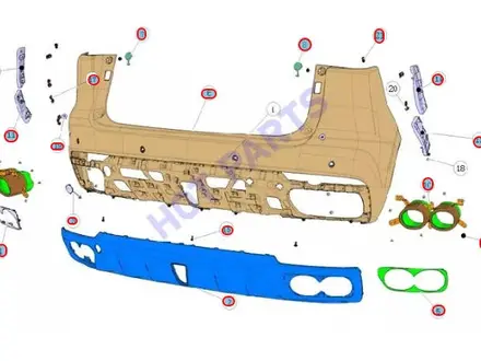 Задний бампер верхняя, нижняя часть Changan UNI-K за 250 000 тг. в Алматы – фото 2