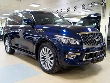 Оригинальная рестайлинговая передняя оптика для Infiniti QX80 2014-2015 за 650 000 тг. в Алматы – фото 4