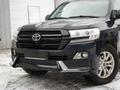 Обвес (губа, юбка) Toyota LC 200 TRD (2016-21) черный за 95 000 тг. в Астана – фото 2
