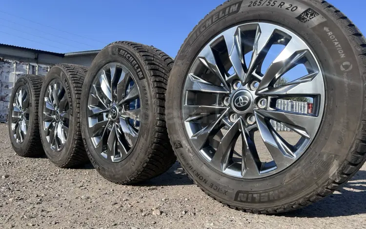 R 20 Land Cruiser 250.300 original с резиной 265-55-20 Michelin зима, шипы! за 1 150 000 тг. в Алматы