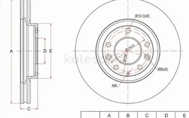 Диск тормозной переднийүшін19 300 тг. в Караганда