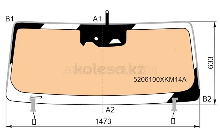 Стекло лобовое (Обогрев полный/Две камеры/Датчик дождя/Молдинг) TANK 300 за 119 550 тг. в Павлодар